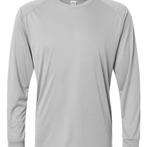 Paragon Medium Grey Unisex Long Islander Performance Long Sleeve T-Shirt