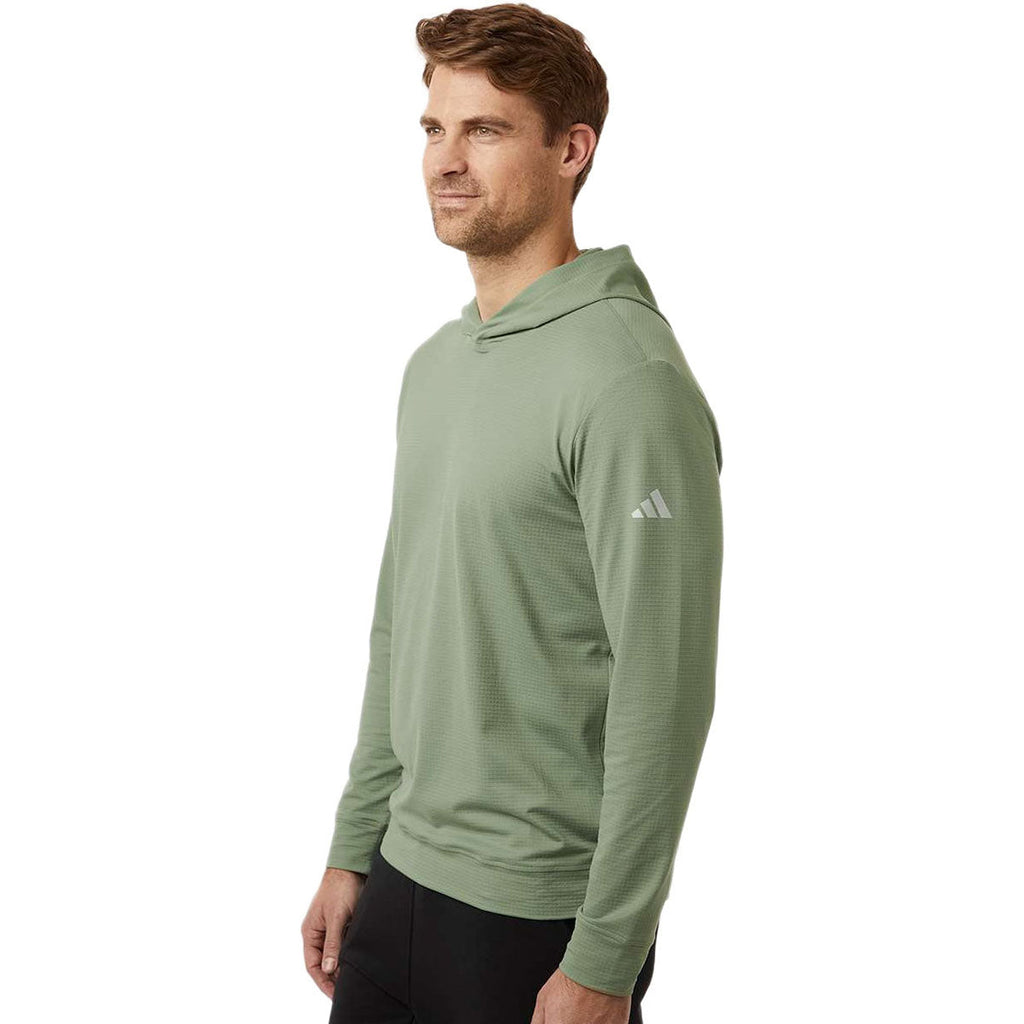 Adidas Men's Silver Green Ultimate365 Elevated Hoodie