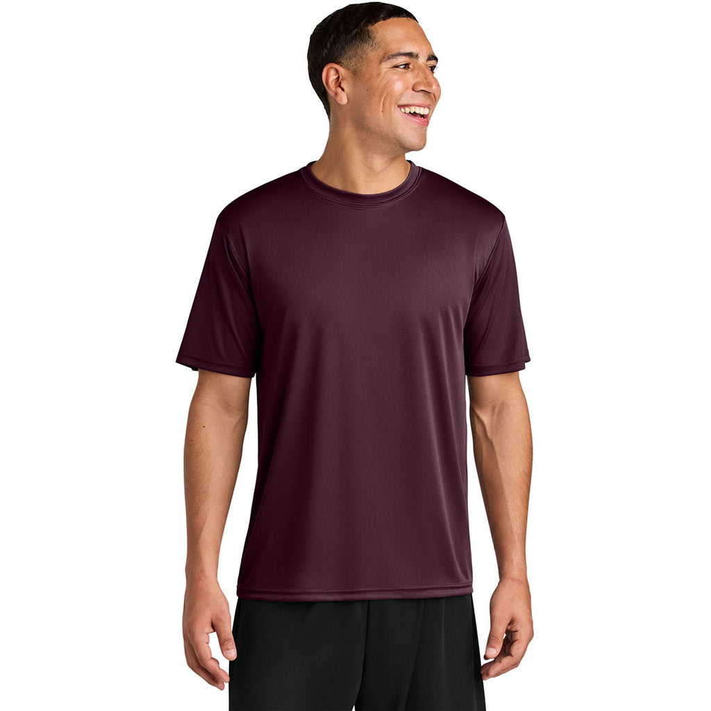 A4 Men's Maroon Cooling Performance Short Sleeve Tee