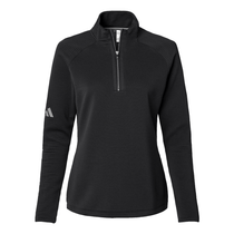 Adidas Women's Black Spacer Quarter-Zip Pullover