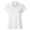 Adidas Women's Solid White Blend Polo