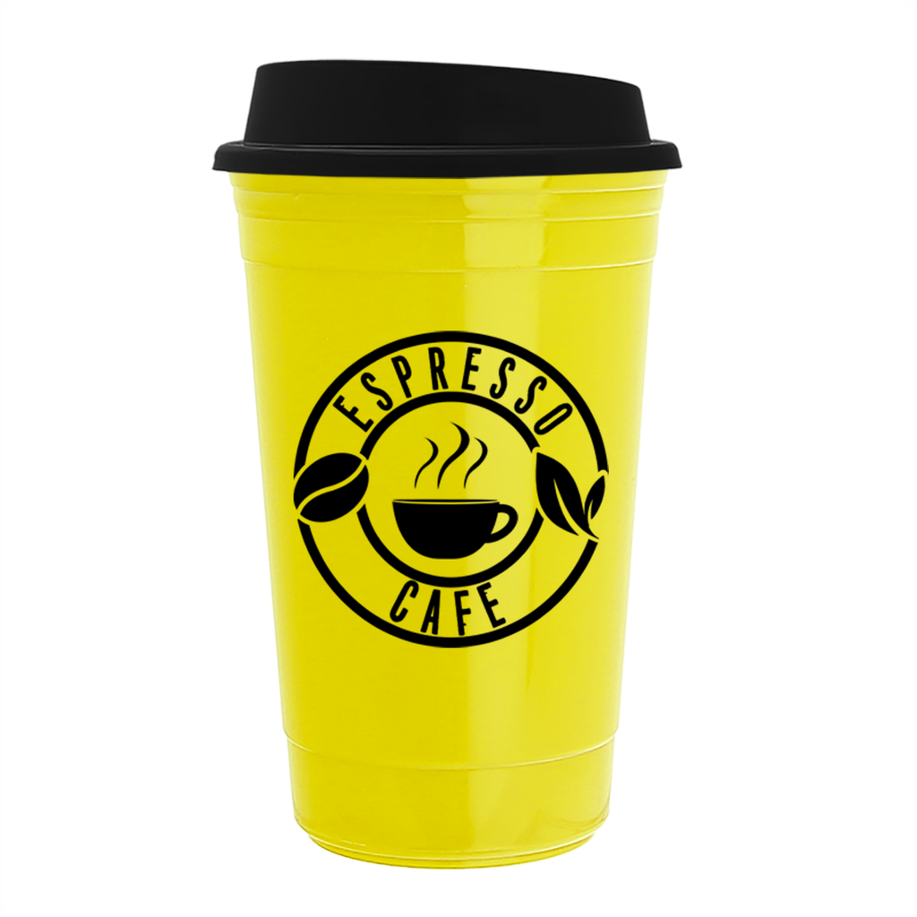 Garyline Yellow Traveler Insulated Cup - 16 oz.