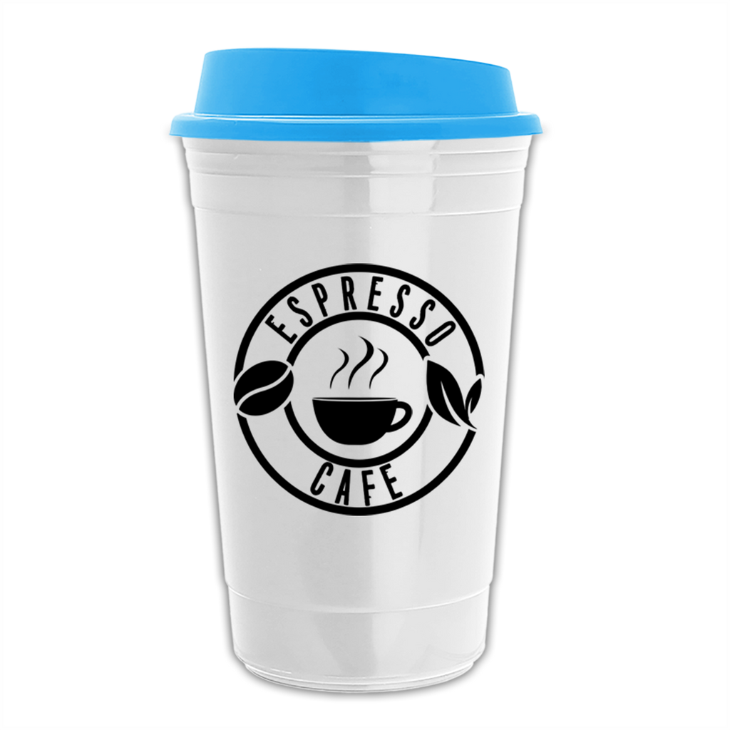 Garyline White Traveler Insulated Cup - 16 oz.