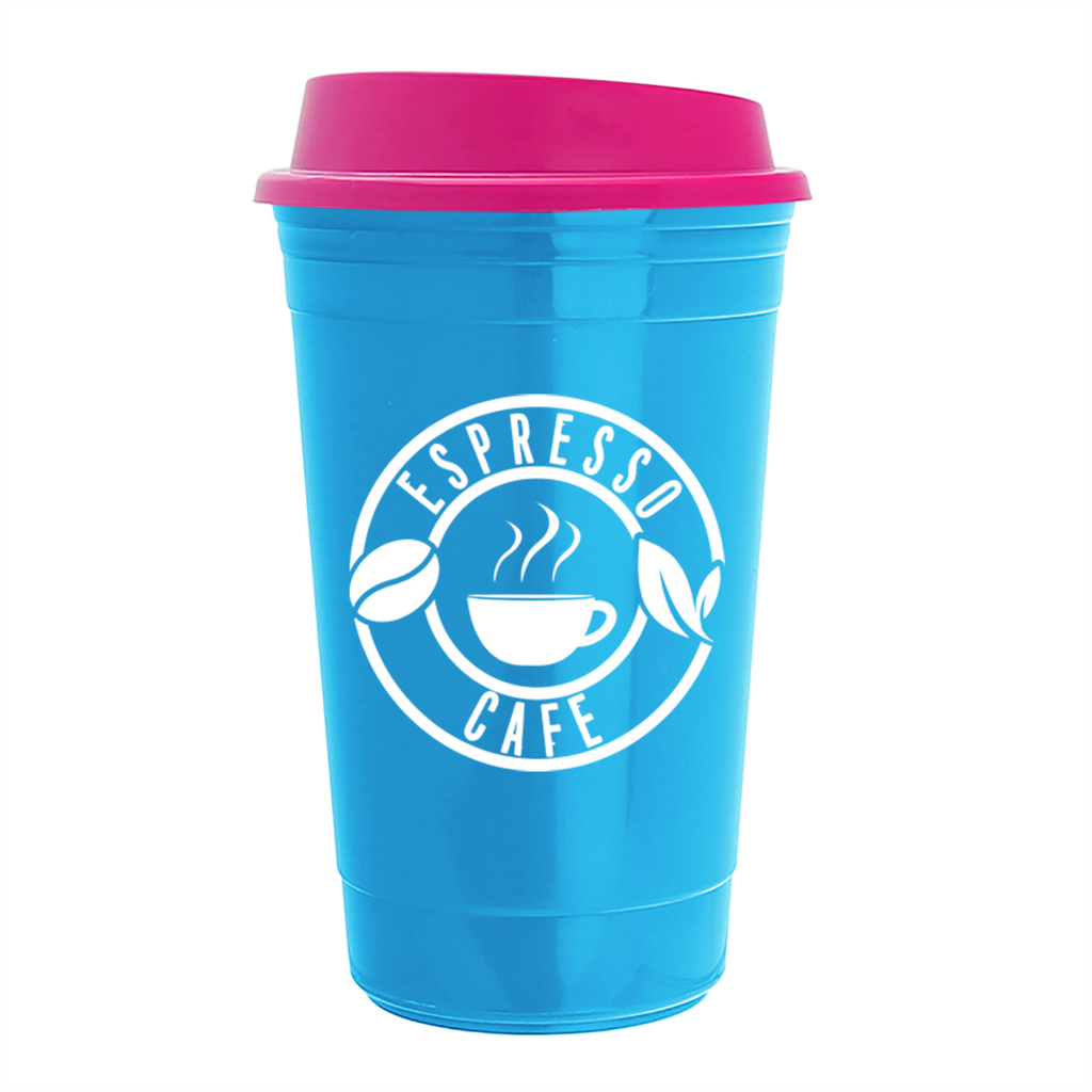 Garyline Cyan Traveler Insulated Cup - 16 oz.