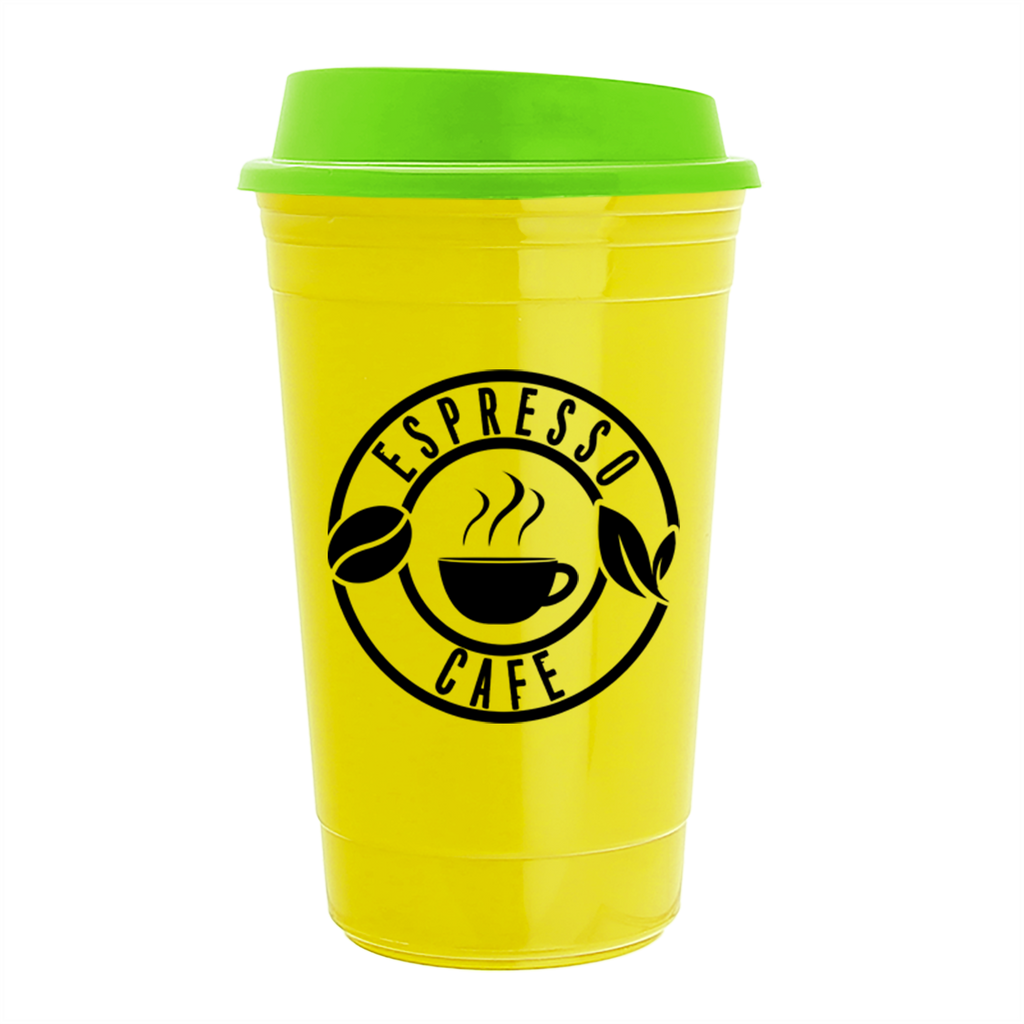 Garyline Yellow Traveler Insulated Cup - 16 oz.