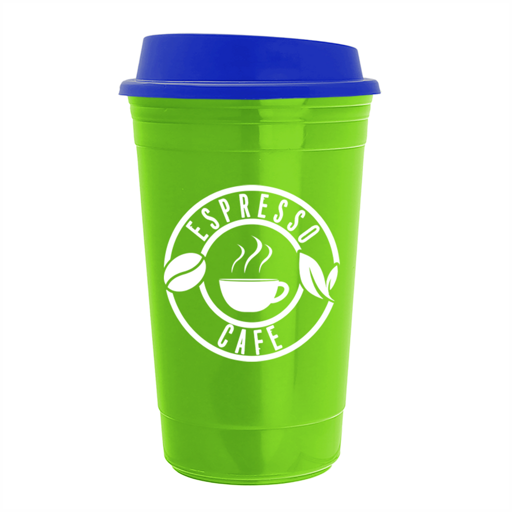 Garyline Lime Green Traveler Insulated Cup - 16 oz.