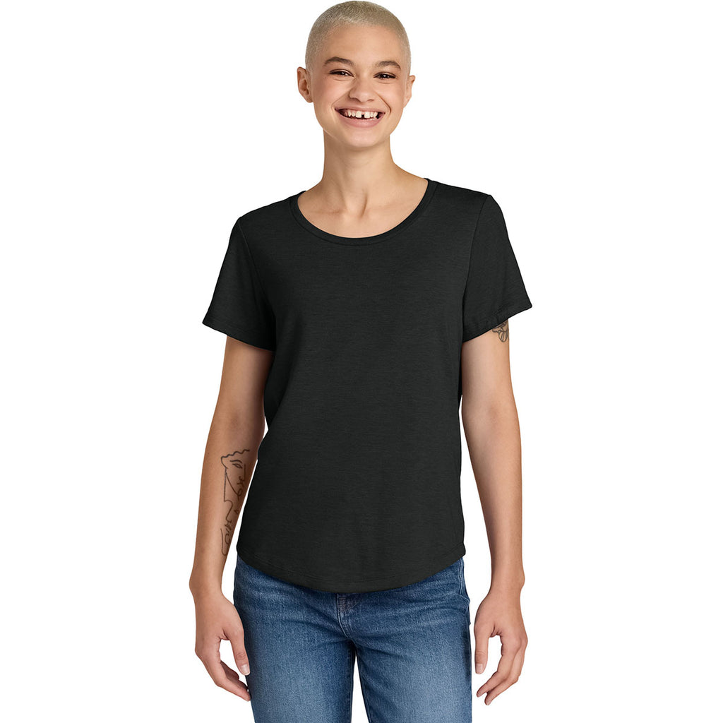 Allmade Women's Deep Black Relaxed Tri-Blend Scoop Neck Tee