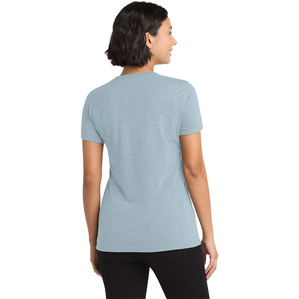 Allmade Women's I Like You Blue Tri-Blend V-Neck Tee
