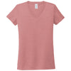 Allmade Women's Vintage Rose Tri-Blend V-Neck Tee