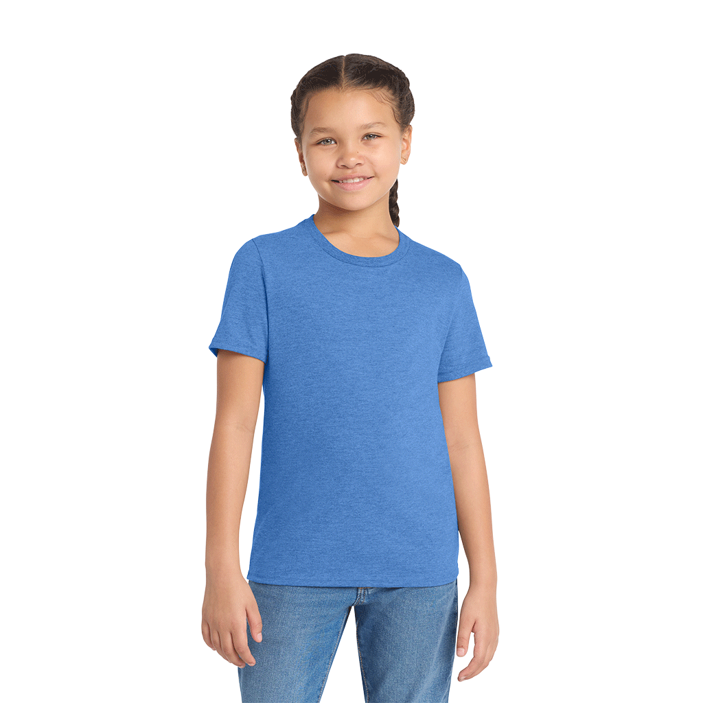 Allmade Youth Azure Blue Tri-Blend Tee