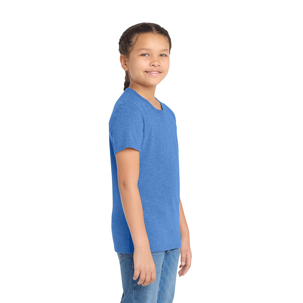 Allmade Youth Azure Blue Tri-Blend Tee