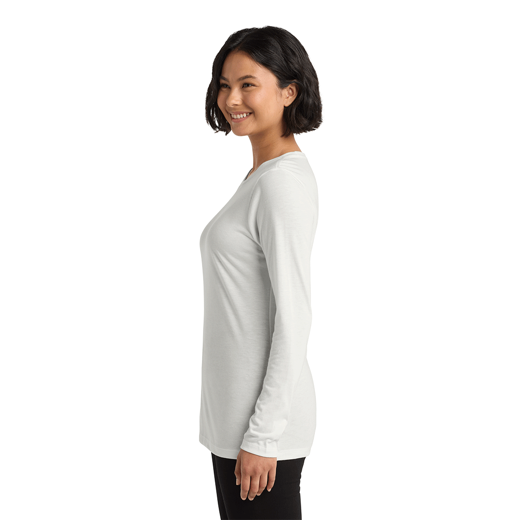 Allmade Women's Fairly White Tri-Blend Long Sleeve Tee