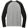 Allmade Unisex Deep Black/Aluminum Grey Tri-Blend Long Sleeve Colorblock Raglan