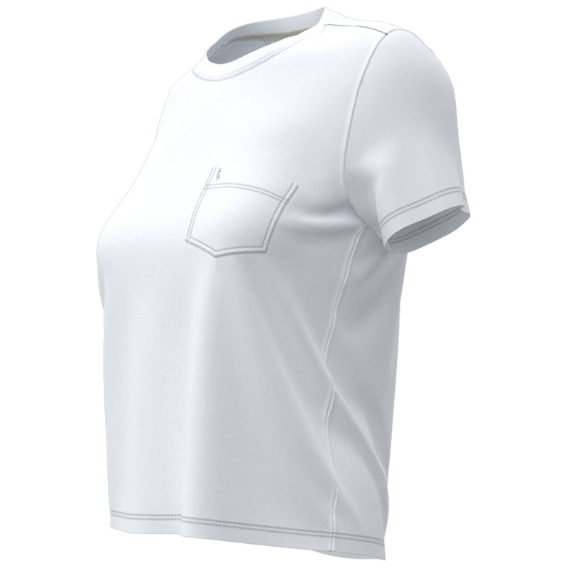 A. PUTNAM Women's Bright White Pocket Tee