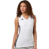 Adidas Women's White Quickset V-Neck Sleeveless Jersey