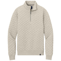 Brooks Brothers Men's Oatmeal Heather Diamond Quilt 1/4-Zip