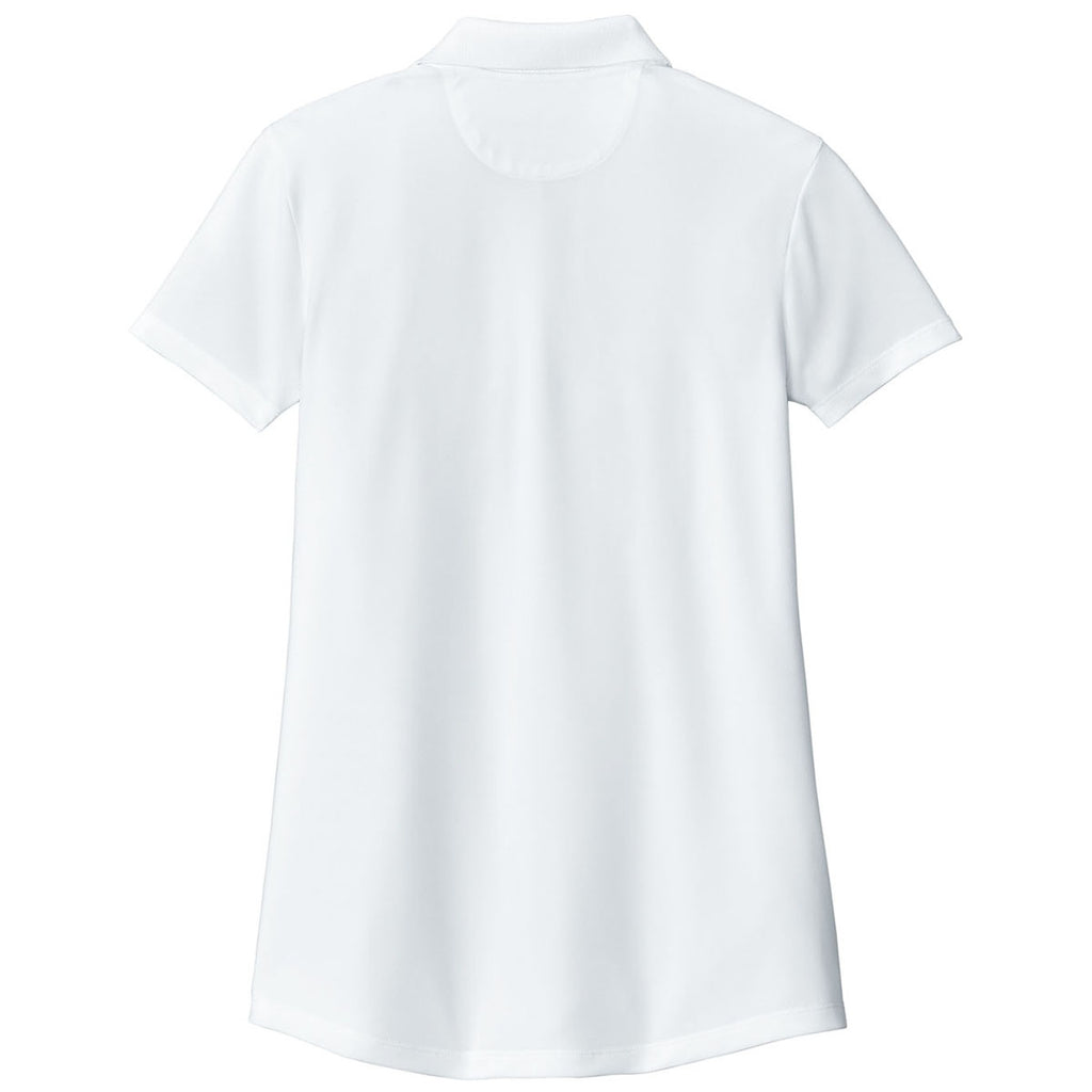 Brooks Brothers Women's White Mesh Pique Performance Polo