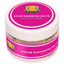 SugarSpot Clear Sour Rainbow Belts: Small Jar