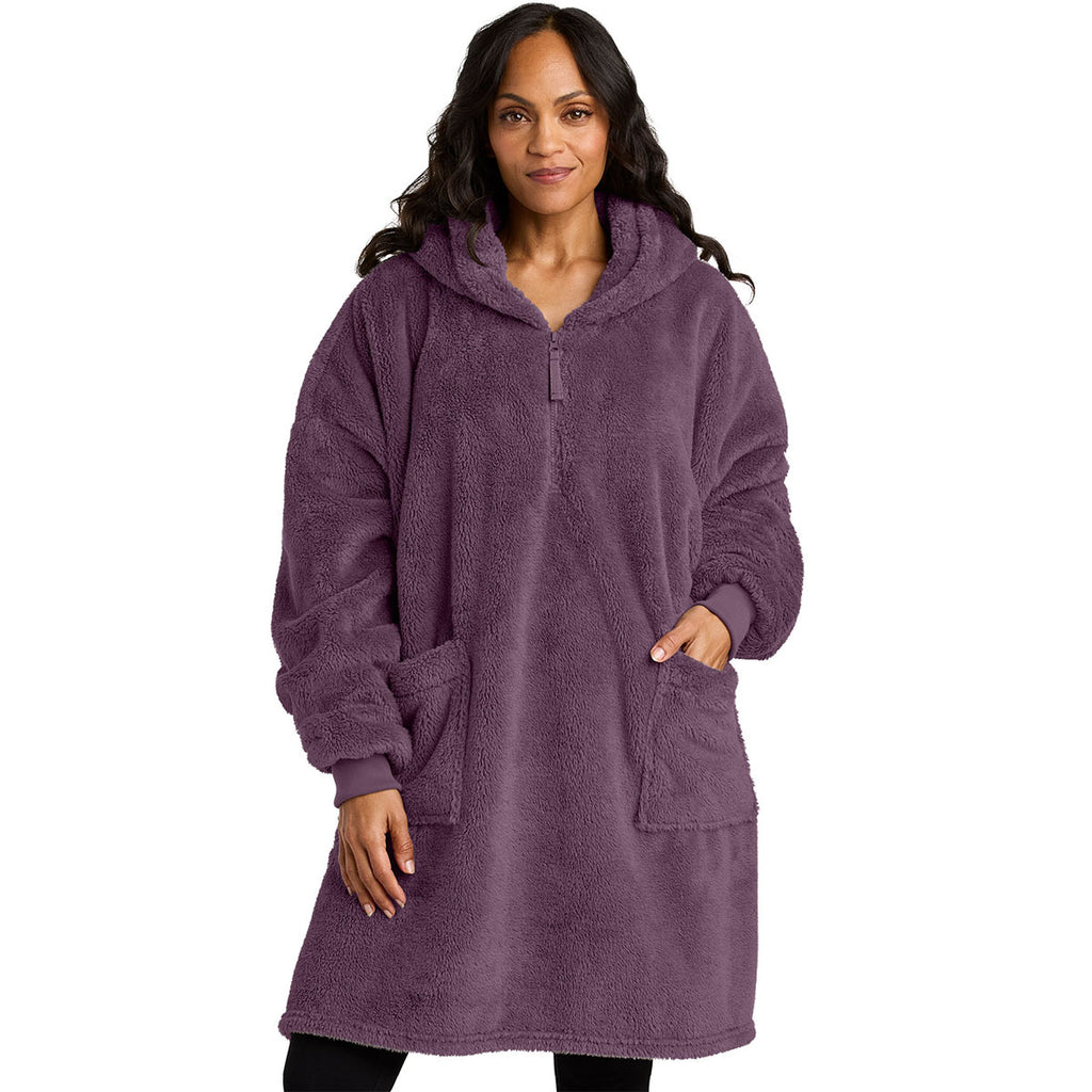 Port Authority Deep Purple Mist Plush Poncho