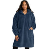 Port Authority River Blue Navy Plush Poncho