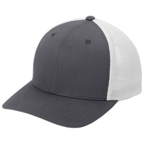 Port Authority Graphite/WhiteFlexfit 110 Mesh Cap