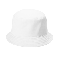 Port Authority White Twill Short Brim Bucket Hat