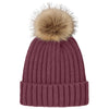 Port Authority Rosewood Faux Fur Pom Beanie