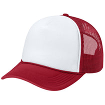 Port Authority White/Rich Red/Rich Red Foam Truck'N Cap