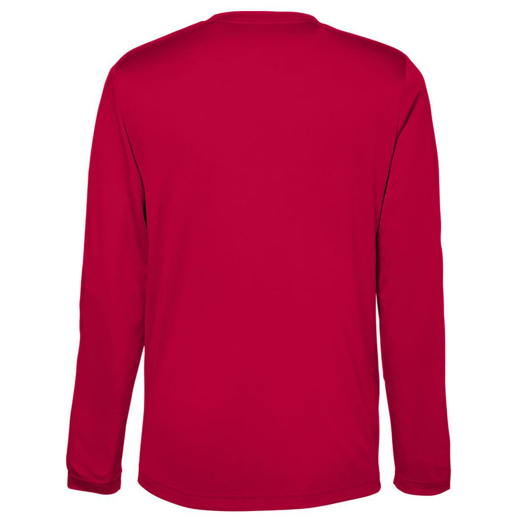 Core 365 Unisex Classic Red Capital Long Sleeve Performance T-Shirt