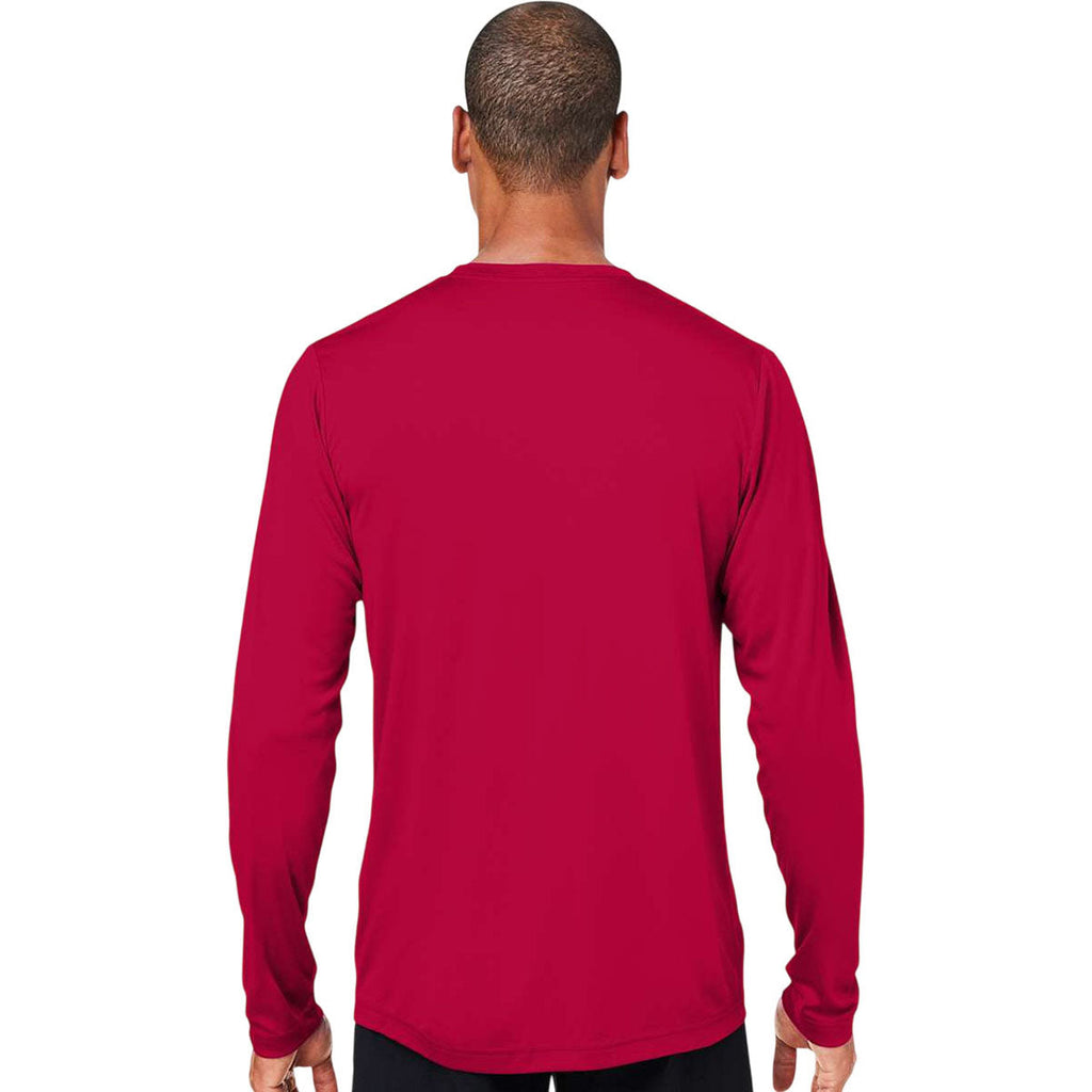 Core 365 Unisex Classic Red Capital Long Sleeve Performance T-Shirt