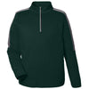 Core 365 Men's Forest/Carbon Market Snag Protect Mesh Colorblock Quarter-Zip Pullover