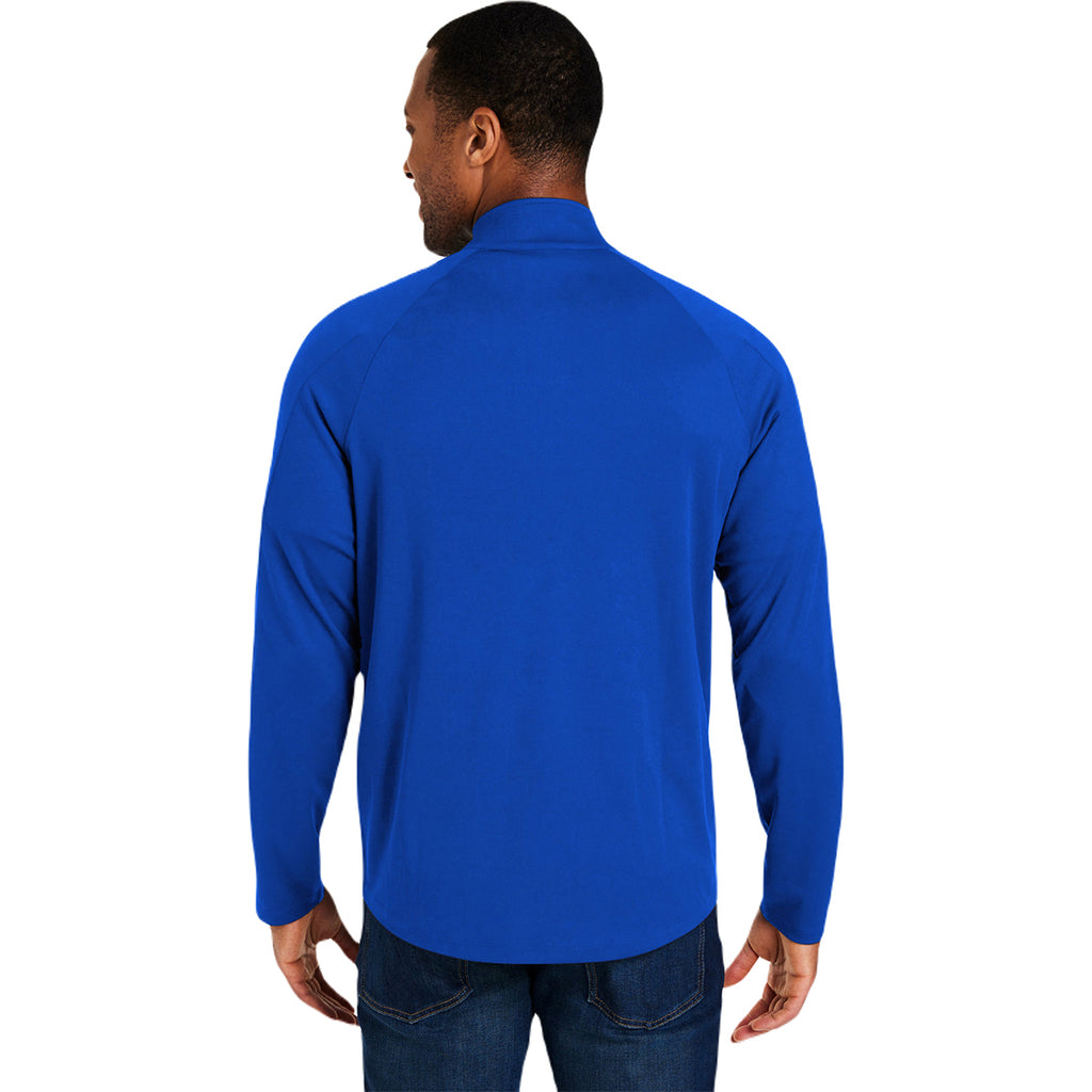 Core 365 Men's True Royal/Carbon Origin Performance Pique Quarter Zip