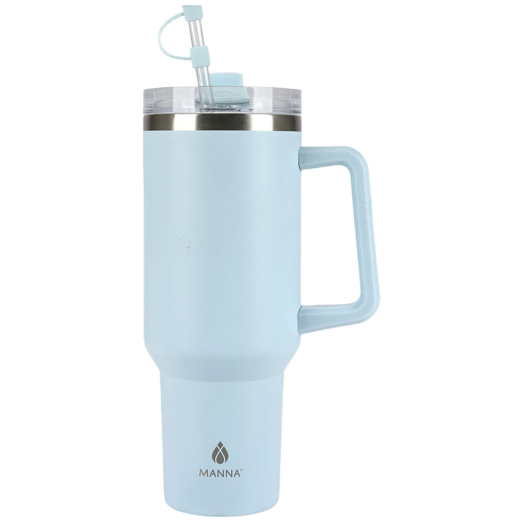Manna Light Blue Atlas 40 oz. Double Wall Stainless Steel Travel Tumbler