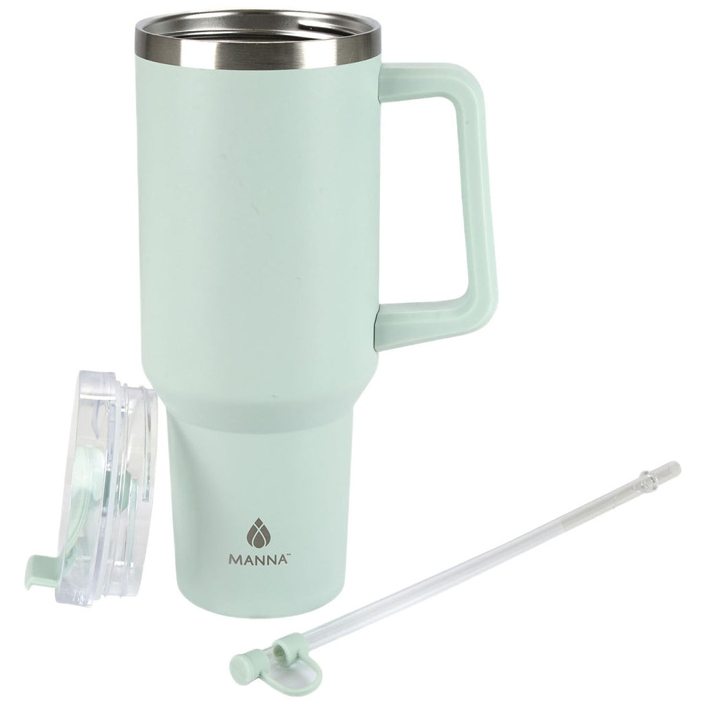 Manna Light Green Atlas 40 oz. Double Wall Stainless Steel Travel Tumbler