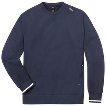 UNRL Unisex Striped Navy Crossover Crewneck