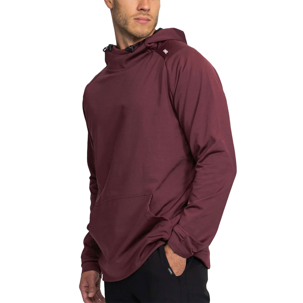 UNRL Unisex Maroon Crossover Hoodie II