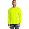 CornerStone Men's Safety Yellow Workwear Pro Long Sleeve Hooded Tee