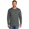 CornerStone Men's Metal Grey Workwear Pro Long Sleeve Pocket Tee