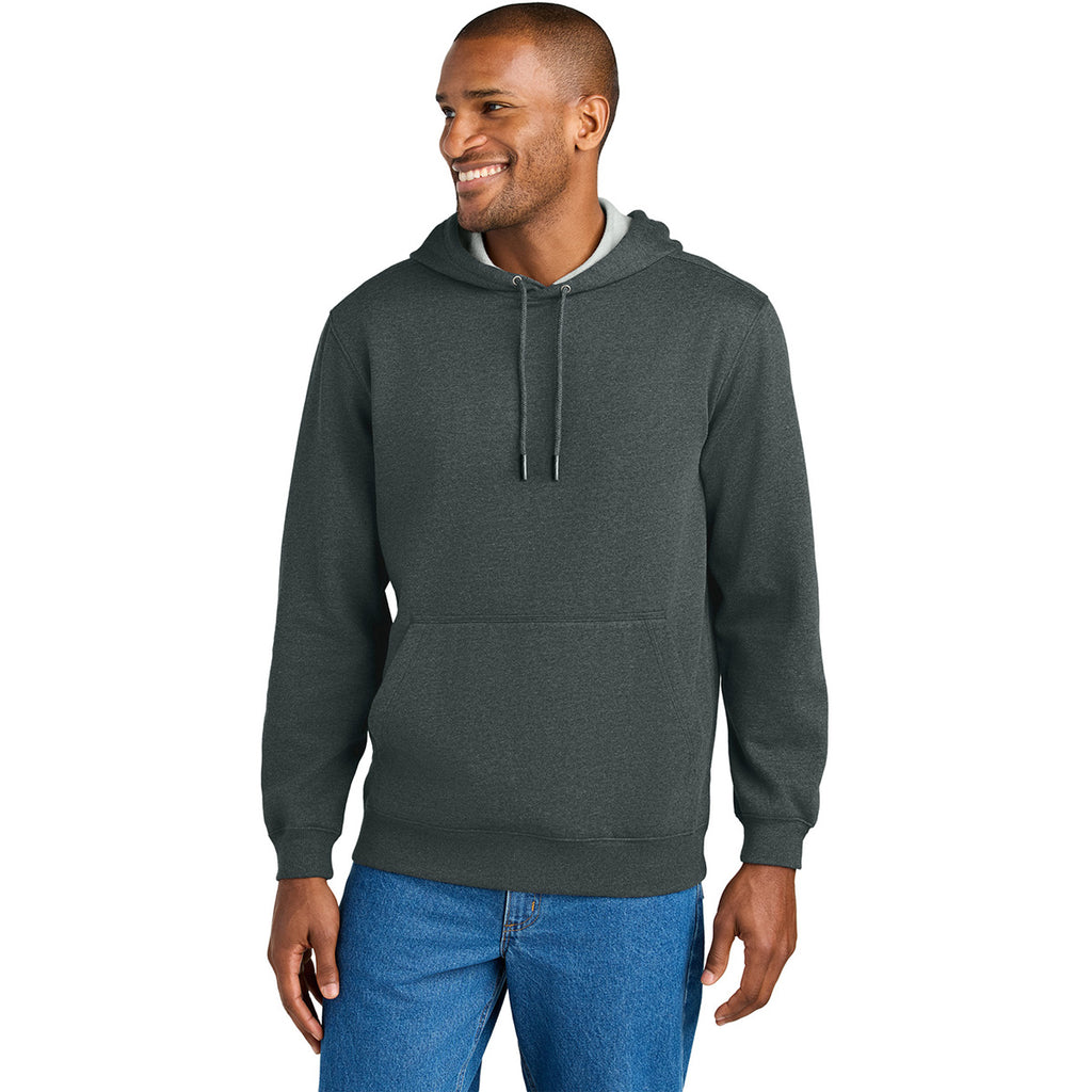 CornerStone Men's Charcoal Heather Tough Fleece Pullover Hoodie