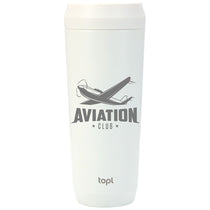 TOPL White 20 oz. Double Wall, Recycled Stainless Steel 360° Tumbler