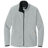 Carhartt Women's Heather Grey Textured Full-Zip Fleece Jacket