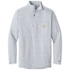 Carhartt Men's Heather Grey Force 1/4-Zip Long Sleeve T-Shirt