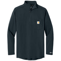 Carhartt Men's Navy Force 1/4-Zip Long Sleeve T-Shirt