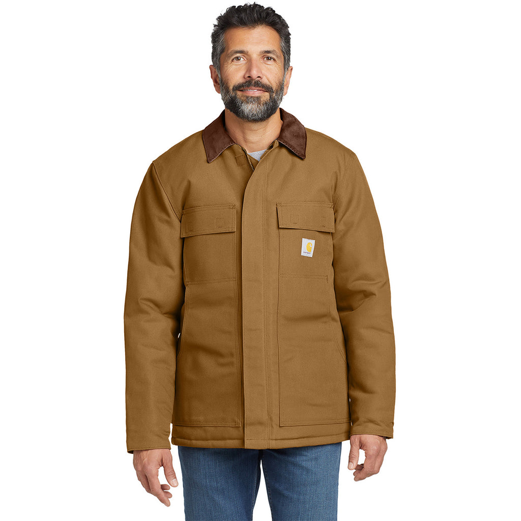 Carhartt Men's Carhartt Brown Duck Traditional Coat