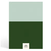 Papier Green/Dark Green Colorblock Lined Notebook