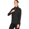 Devon & Jones Women's Black CrownLux Performance Windsor Welded Quarter-Zip