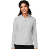 Devon & Jones Women's Grey Raleigh Stretch Quarter-Zip Pullover