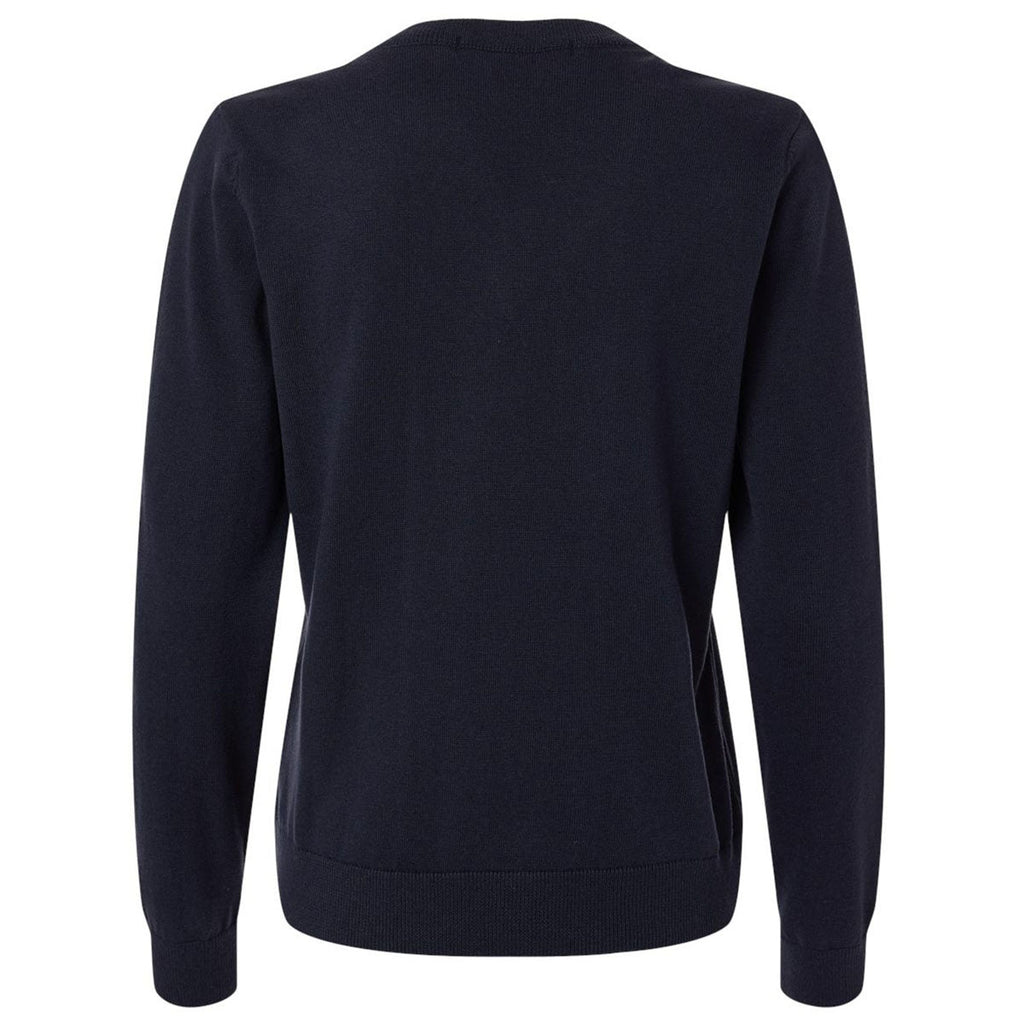 Devon & Jones Women's Navy New Classics V-Neck Sweater