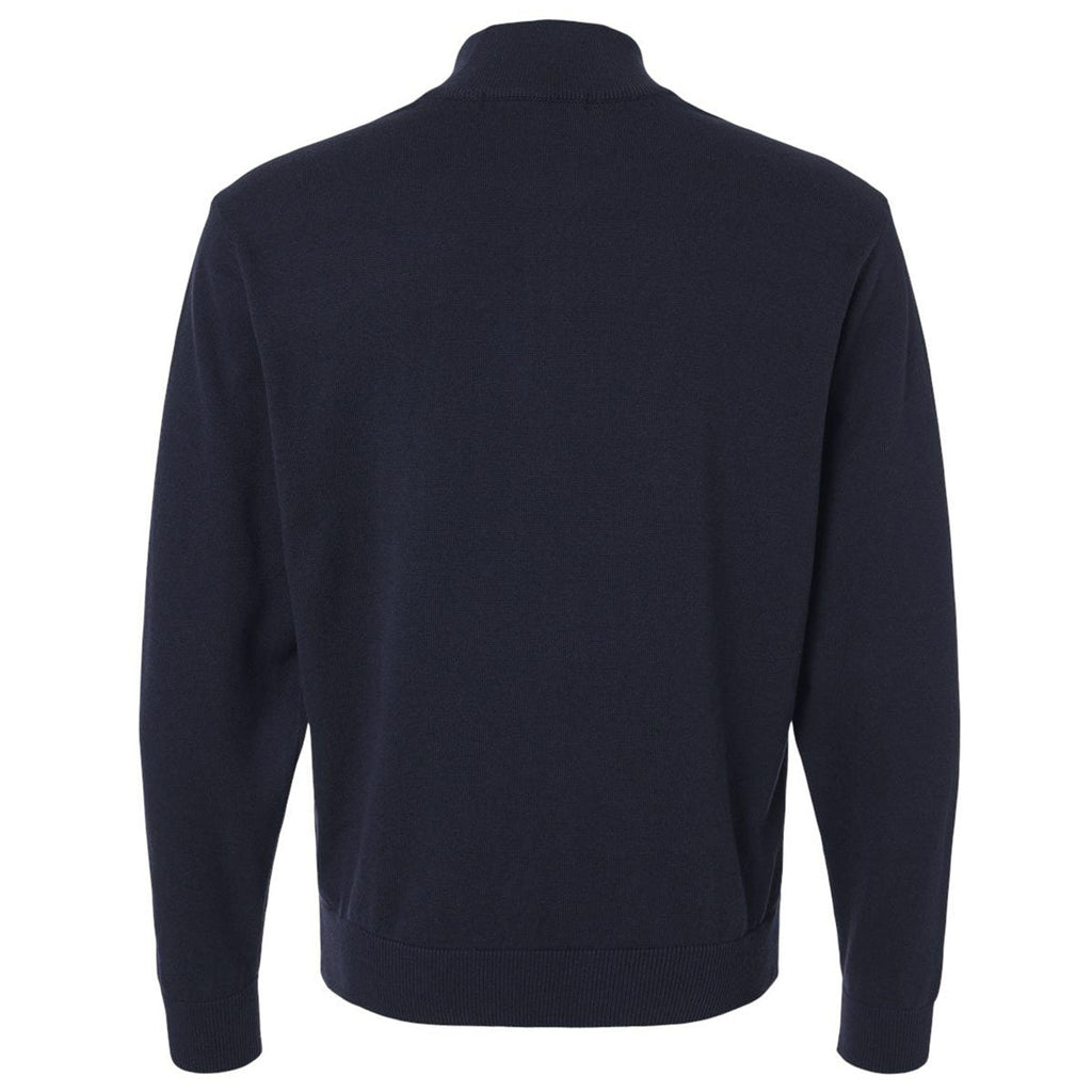 Devon & Jones Men's Navy New Classics Quarter-Zip Sweater