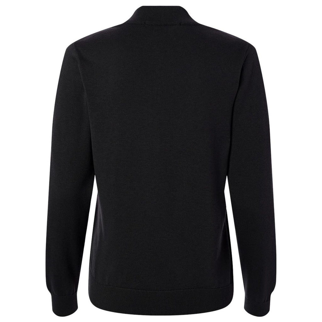 Devon & Jones Women's Black New Classics Quarter-Zip Sweater